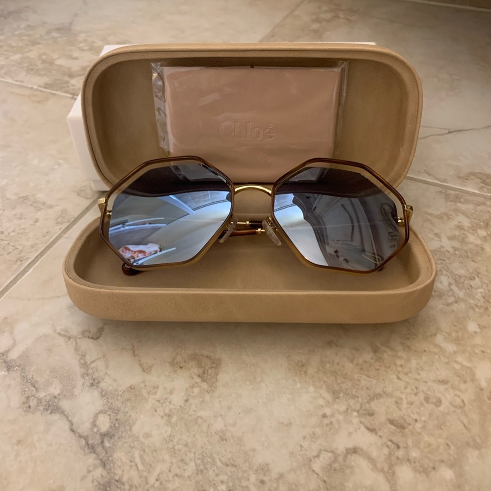Chloe Poppy Geometric Sunglasses